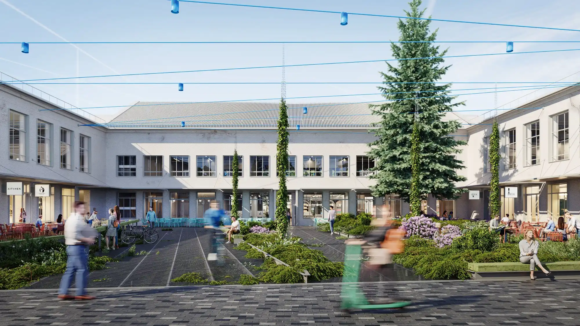 Restoranų kiemas Tech Zity Vilnius